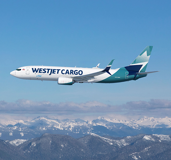 WestJet Cargo in mountains