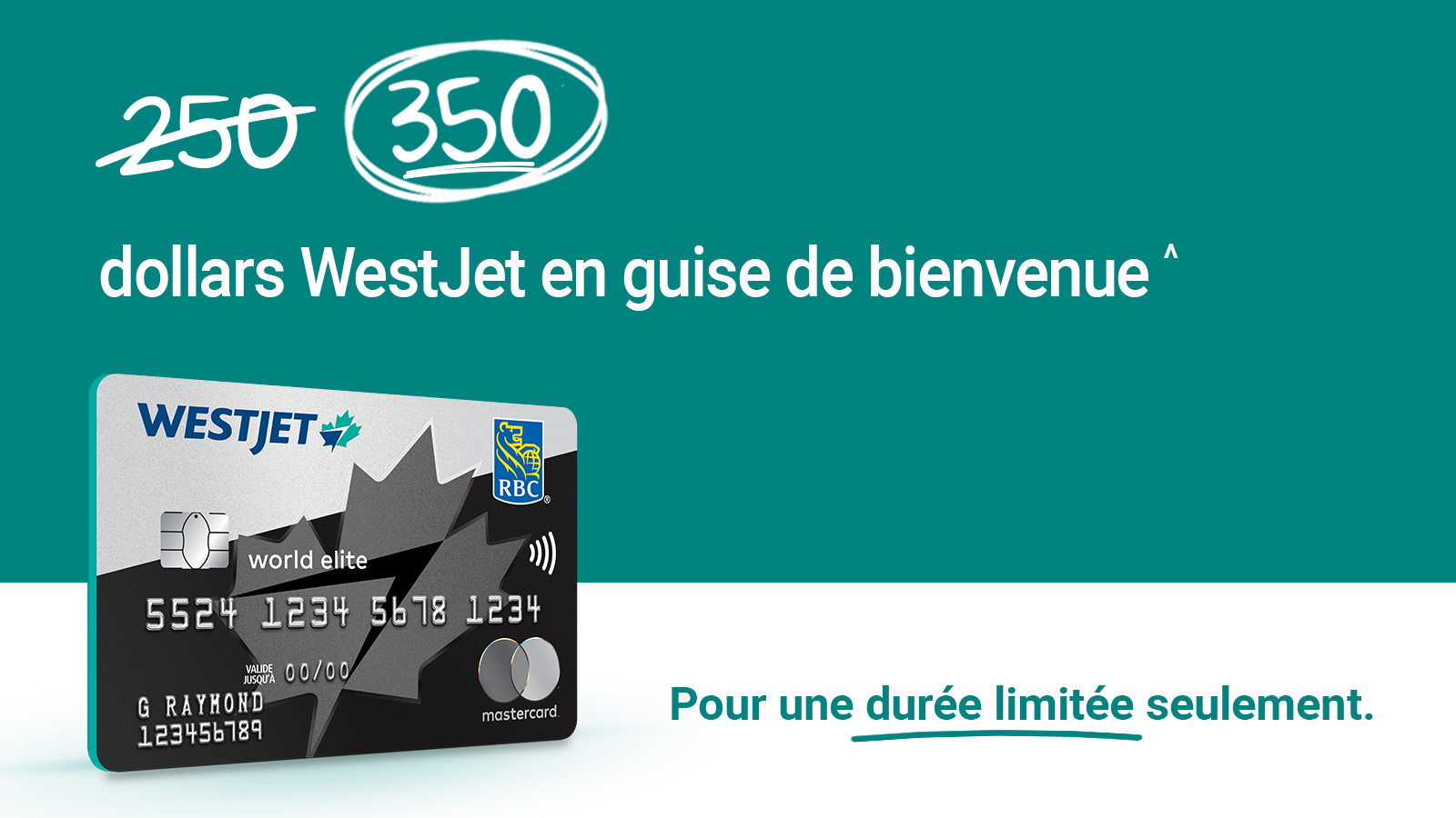 WestJet Mastercard‡ RBC® | Site officiel de WestJet