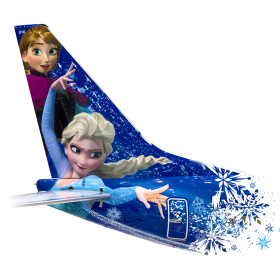 The Disney Frozen-themed plane