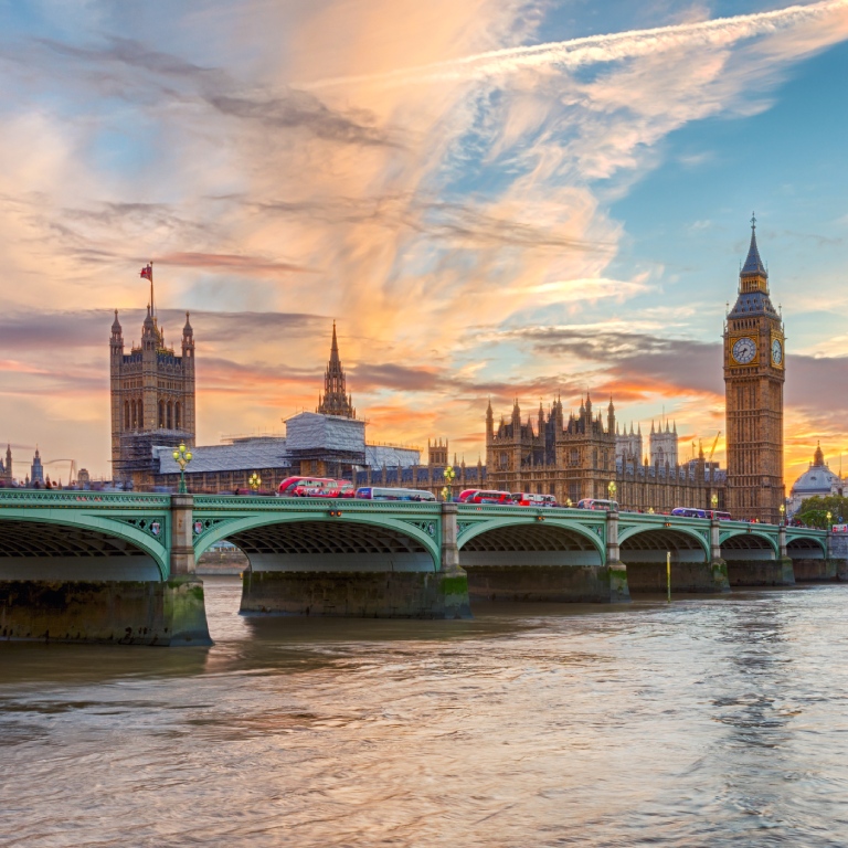 View of Westminster Palace from across River Thames