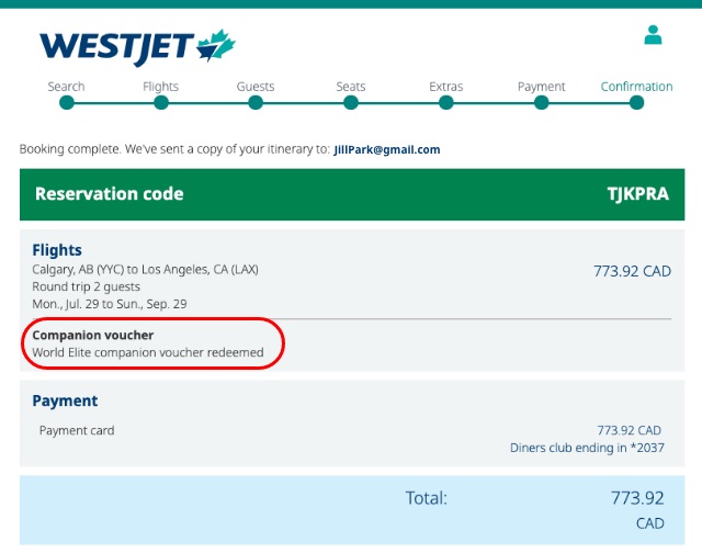 How to Book a companion voucher WestJet official site