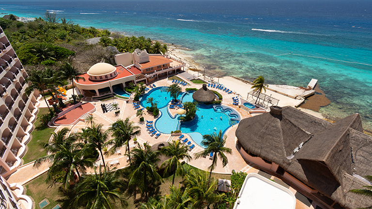 Pool aerial view