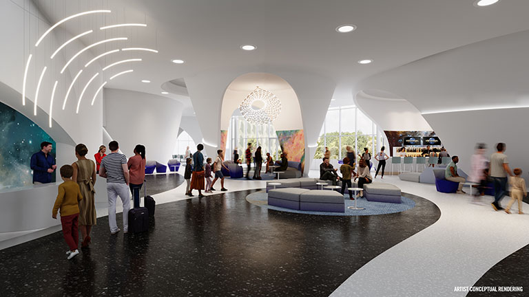 Reception desk - artist rendering