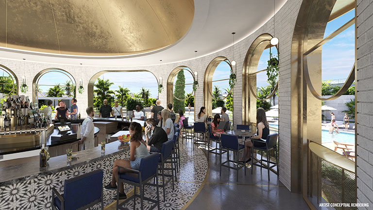 Lotus Lagoon Pool Bar- artist rendering