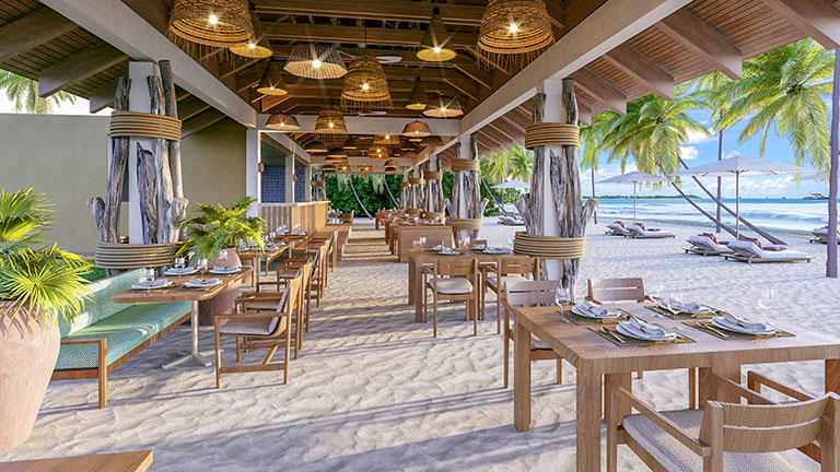 Beso Beach restaurant - artist rendering