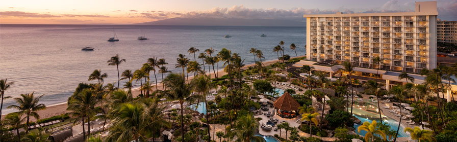 Vue du Westin Maui Resort & Spa, Ka’anapali au coucher du soleil