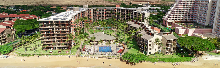 Aerial view of Aston Kaanapali Shores Condo