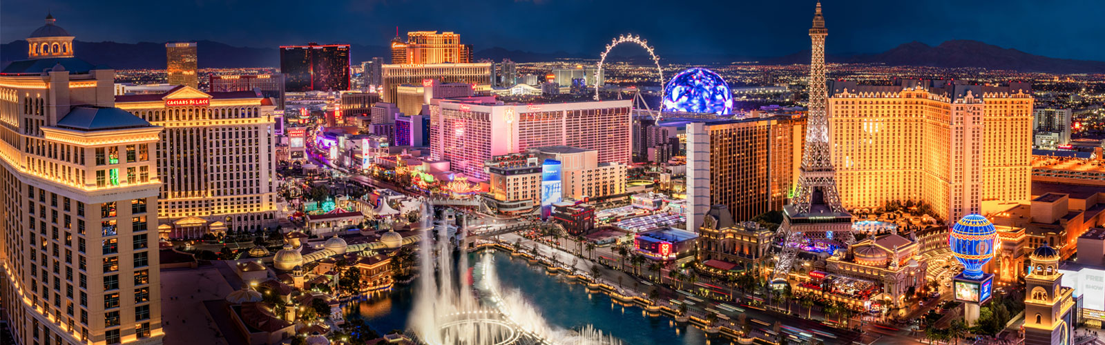 Vue de la Strip de Las Vegas