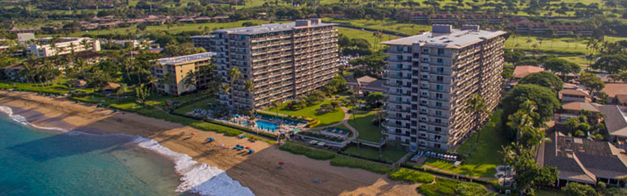 Aerial view of Aston at The Whaler on Kaanapali Beach Condo